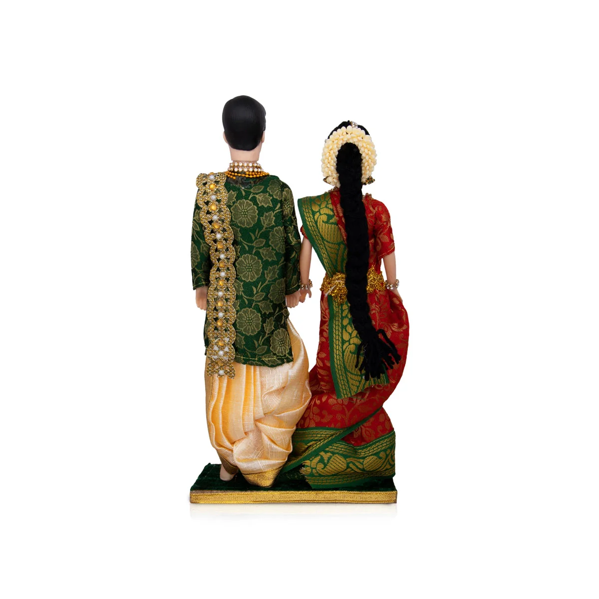 Young Couple Plastic Golu Bommai Pair - 12 x 3 Inches | Giri Golu Doll/ Navaratri Golu Bomma/ Gombe/ Bommai - Image 5