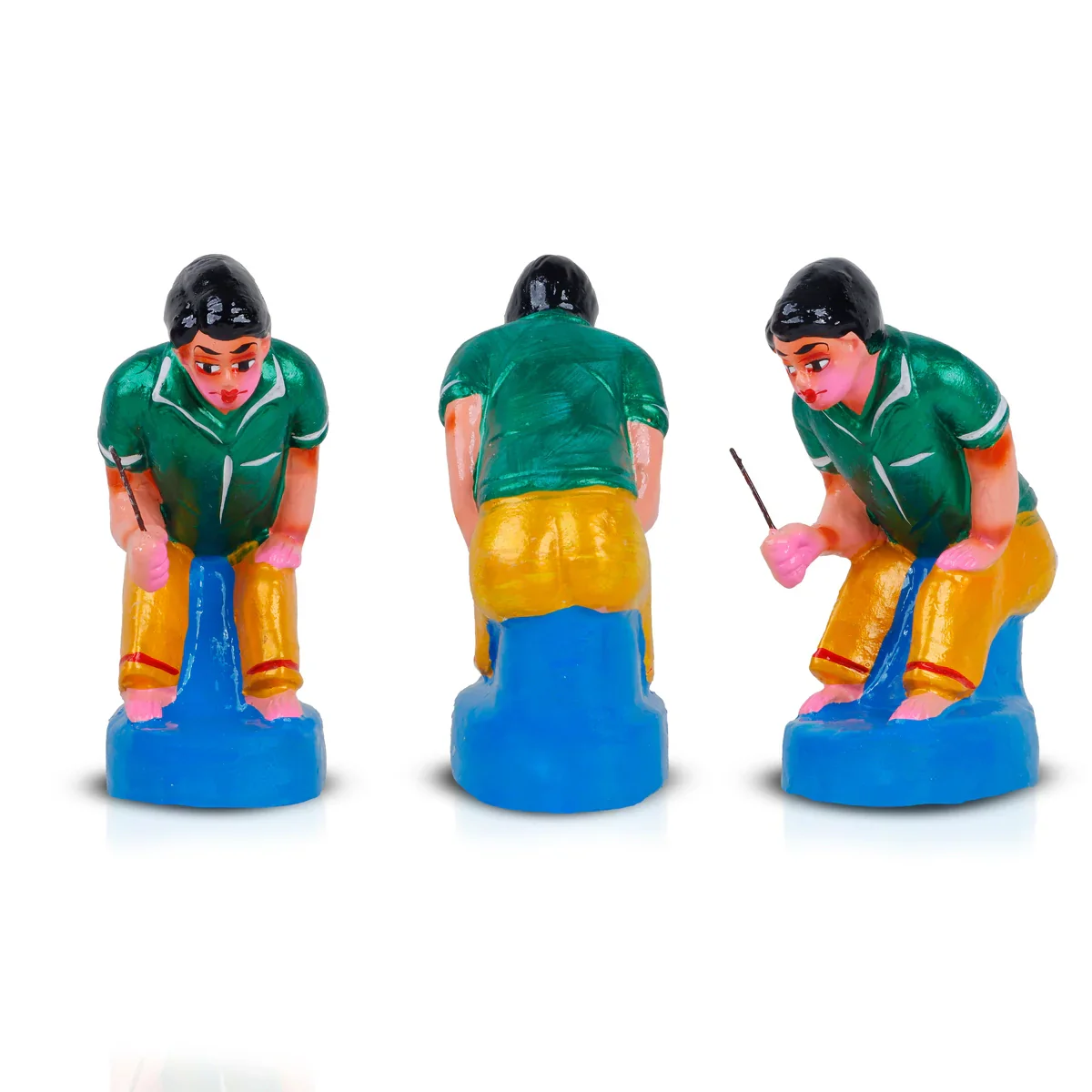 Gilli Clay Golu Bommai Set - 6.5 x 2.5 Inches | Giri Golu Doll/ Navaratri Golu Bomma/Gombe/Bommai - Image 2
