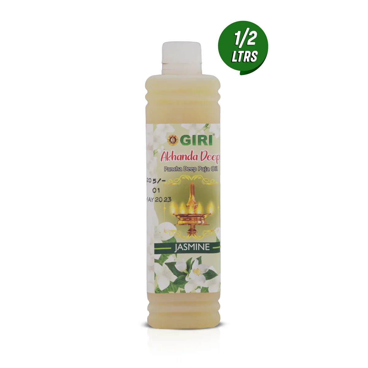 Giri Akhanda Pancha Deep Jasmine Puja Oil - 500 Ml | Vilakku Oil/ Diya Oil/ Lamp Oil for Pooja - Image 5