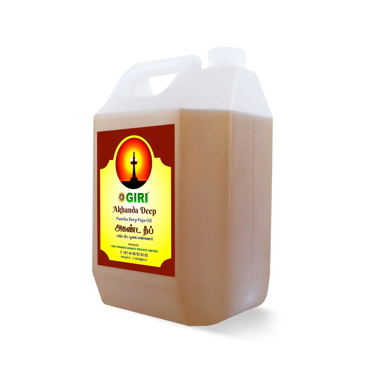 Giri Akhanda Pancha Deep Puja Oil - 5 Ltrs | Lamp Oil/ Vilakku Oil/ Deep Oil for Pooja - Image 3