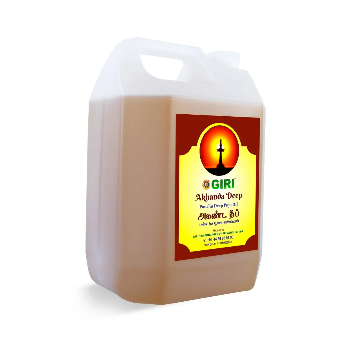 Giri Akhanda Pancha Deep Puja Oil - 5 Ltrs | Lamp Oil/ Vilakku Oil/ Deep Oil for Pooja - Image 4