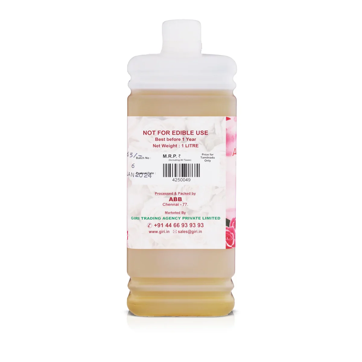 Giri Akhanda Pancha Deep Rose Puja Oil - 1 Ltr | Lamp Oil/ Vilakku Oil/ Diya Oil for Pooja - Image 3