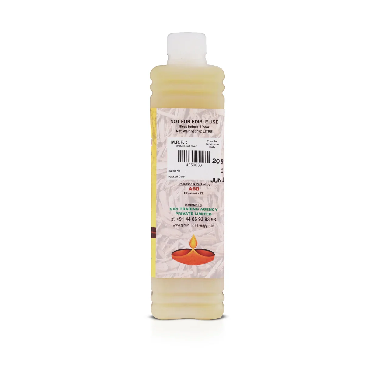 Giri Akhanda Pancha Deep Sandal Puja Oil - 500 Ml | Vilakku Oil/ Lamp Oil/ Diya Oil for Pooja - Image 3