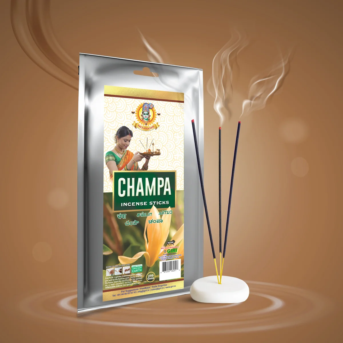 Giri Champa Incense Sticks - 250 Gms | Agarbatti/ Agarbathi for Pooja - Image 3