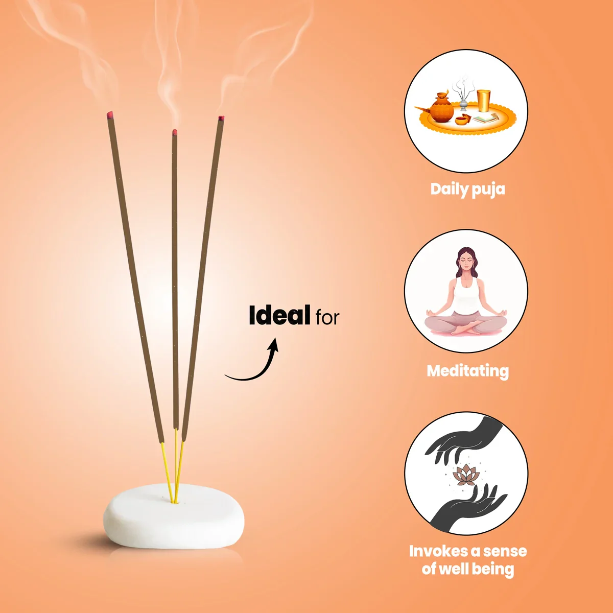 Giri Chandan Pure Mysore Sandal Incense Sticks - 30 Sticks | Agarbatti/ Chandan Agarbathi for Pooja - Image 5