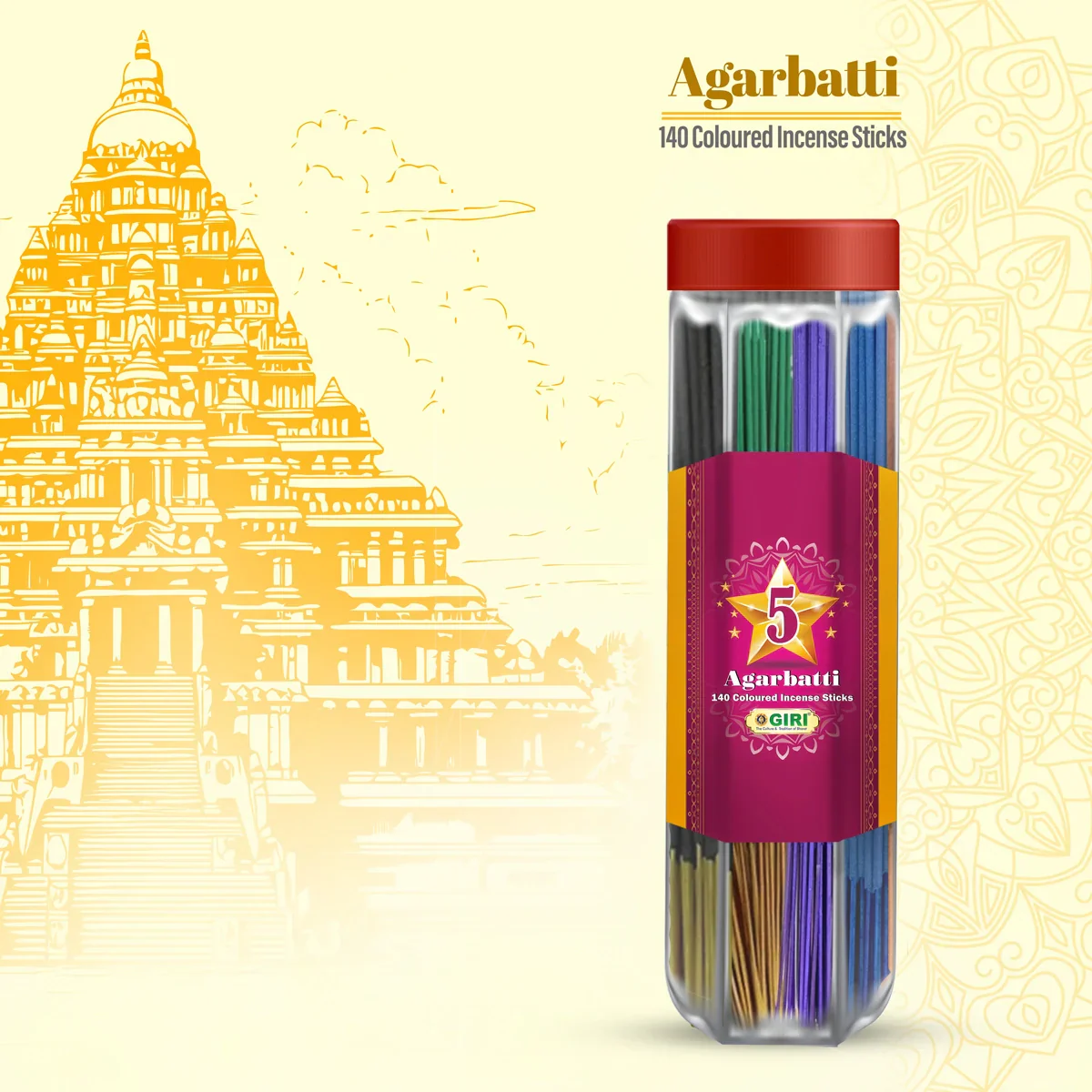 Giri Five Star Incense Sticks | 5 Star Agarbathi/ Agarbatti for Pooja - Image 4