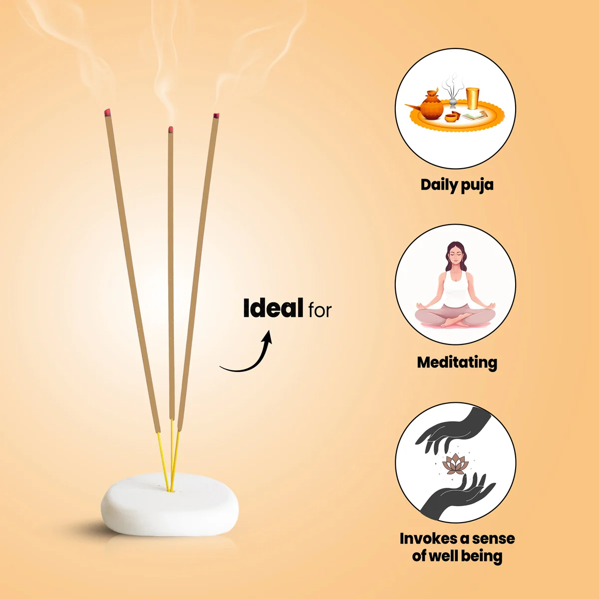 Giri Fresh Sandal Incense Sticks | Agarbatti/ Chandan Fragrance Agarbathi for Pooja - Image 10