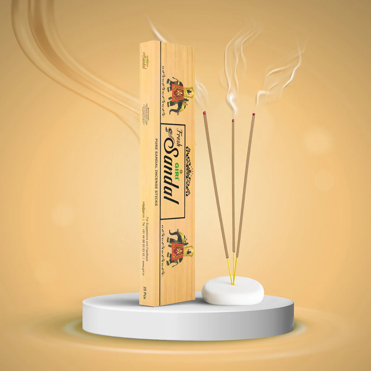 Giri Fresh Sandal Incense Sticks | Agarbatti/ Chandan Fragrance Agarbathi for Pooja - Image 6