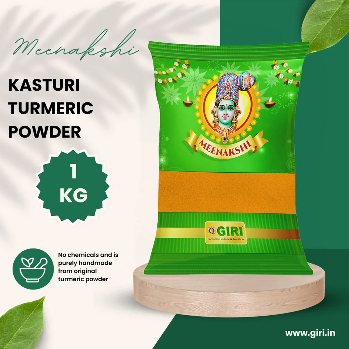 Giri Kasturi Turmeric Powder | Kasturi Haldi Powder/ Yellow Colour/ Kasturi Powder for Pooja - Image 4