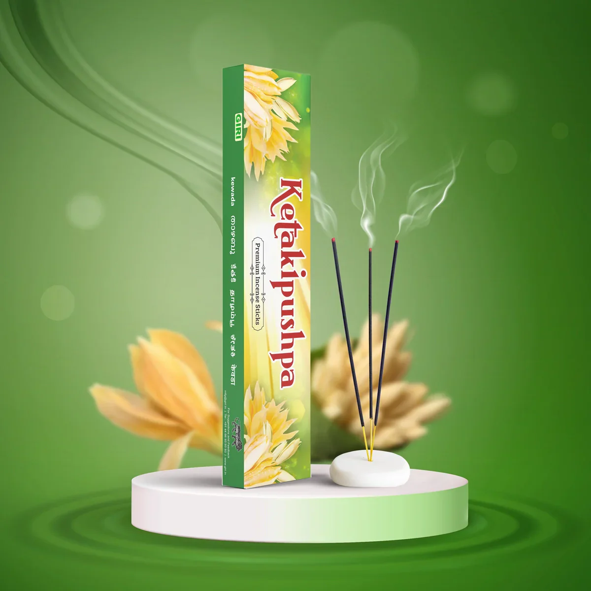 Giri Ketaki Pushpa Premium Incense Sticks - 45 Sticks | Agarbathi/ Agarbatti for Pooja - Image 5