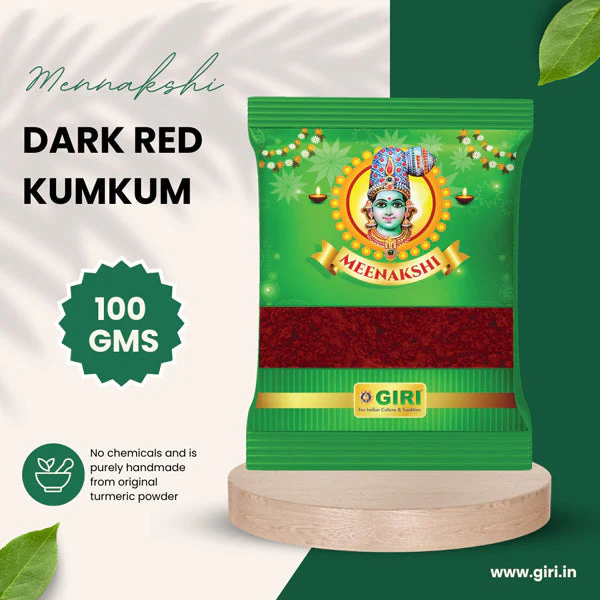 Giri Kumkum | Sindoor/ Kungumam/ Dark Red Colour/ Kumkuma for Pooja - Image 4