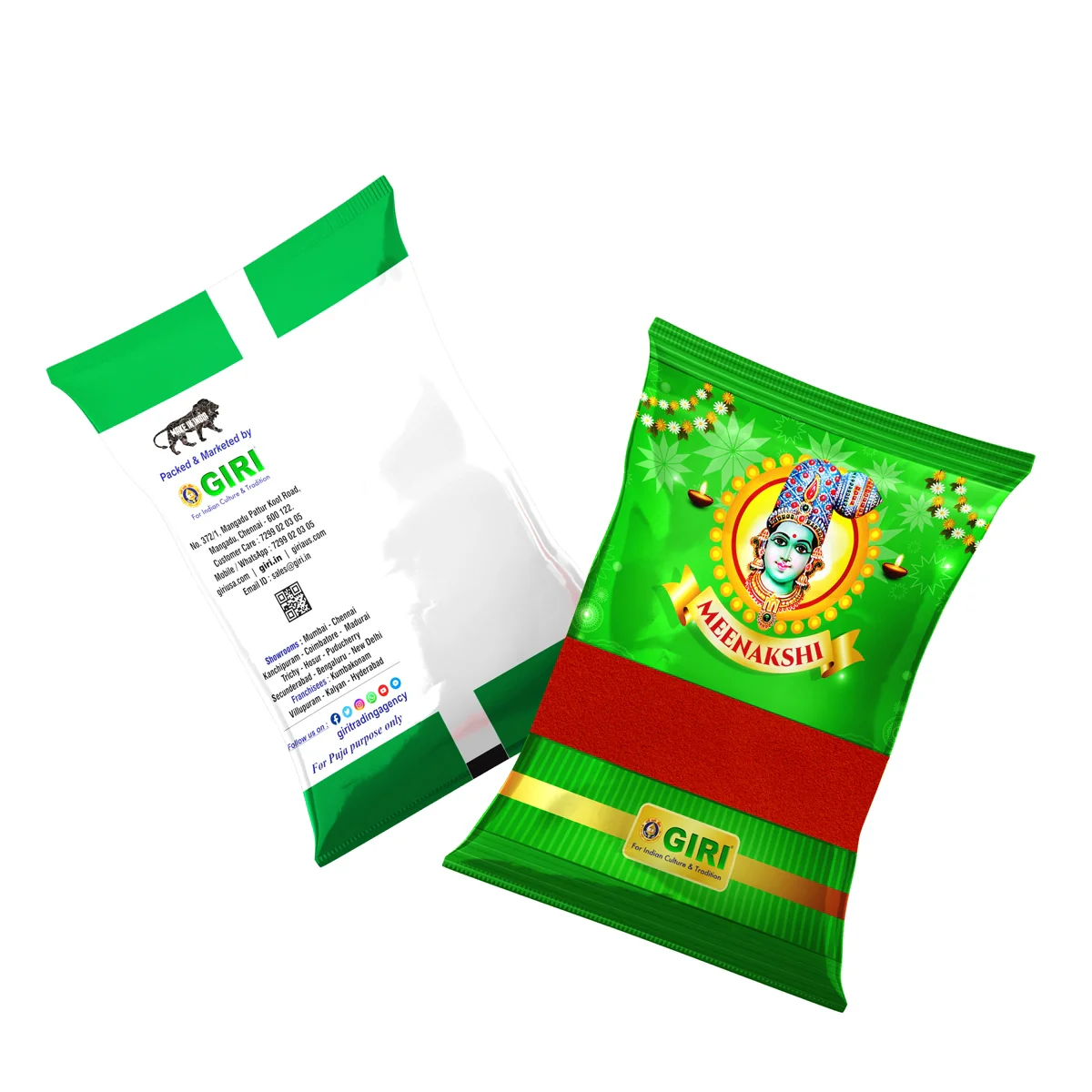 Giri Kumkum | Sindoor/ Tilak/ Kumkuma/ Red Colour/ Kungumam for Pooja - Image 16