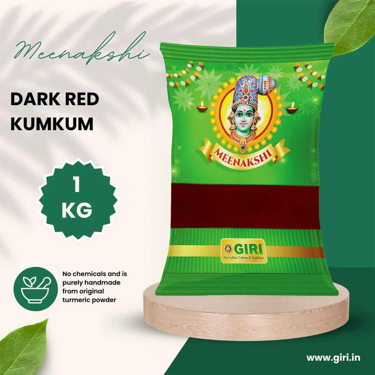 Giri Kumkum | Sindoor/ Kungumam/ Dark Red Colour/ Kumkuma for Pooja - Image 4