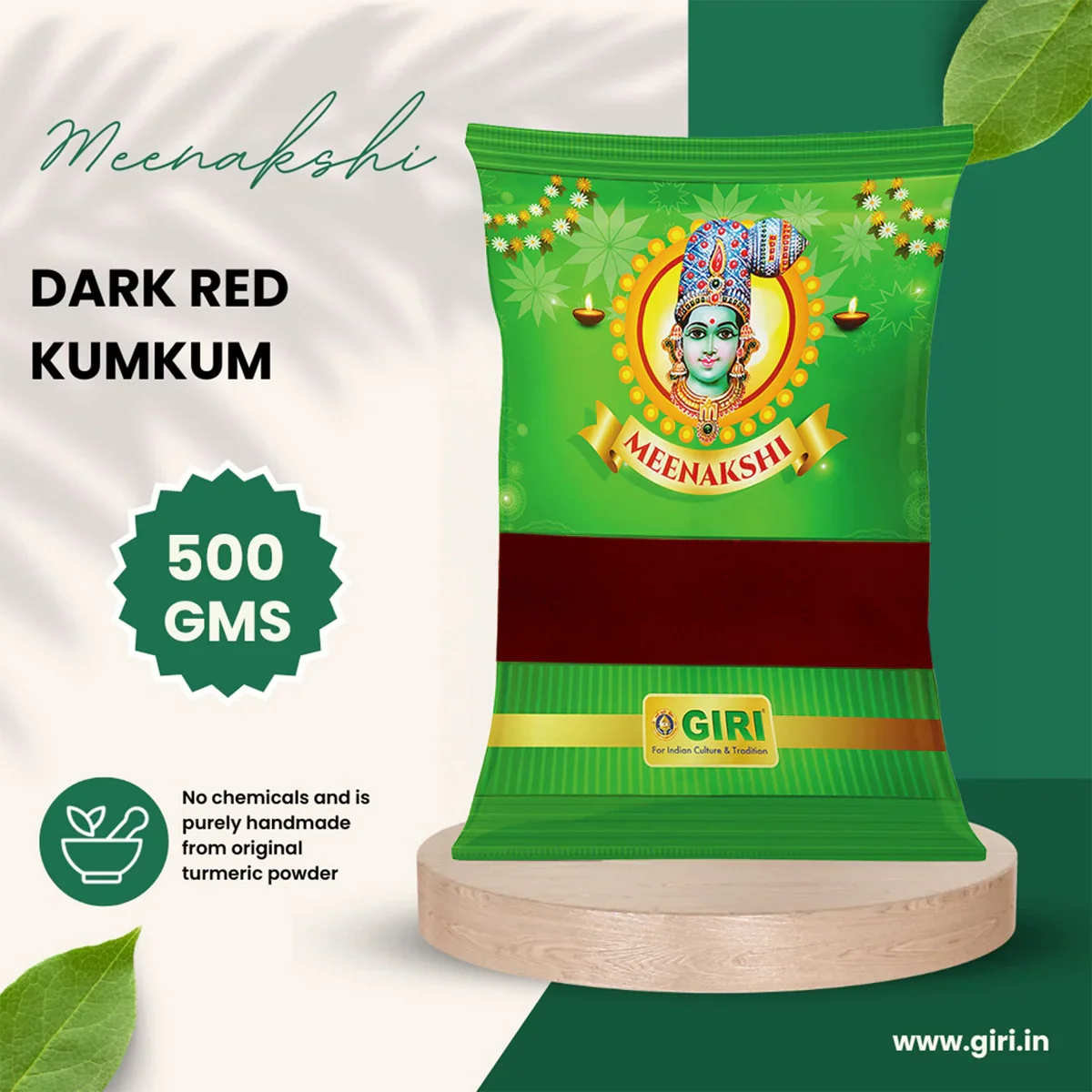 Giri Kumkum | Sindoor/ Kungumam/ Dark Red Colour/ Kumkuma for Pooja - Image 4