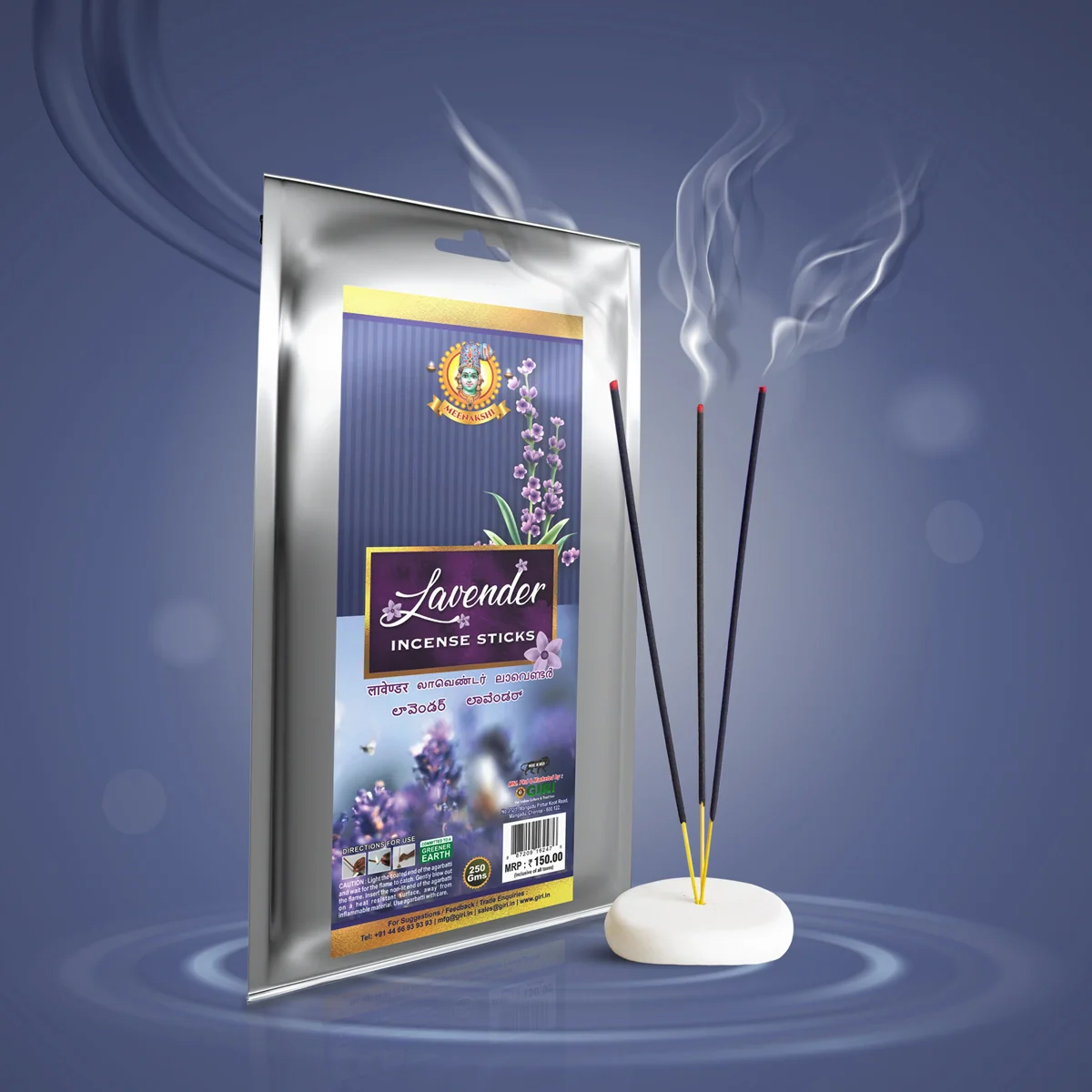 Giri Lavender Incense Sticks - 250 Gms | Agarbathi/ Agarbatti for Pooja - Image 5