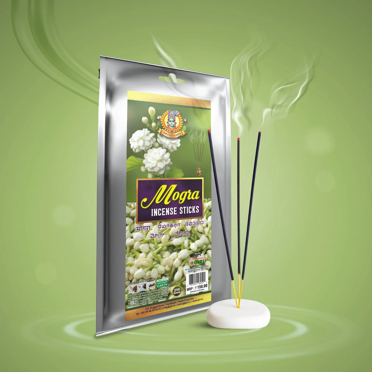 Giri Mogra Incense Sticks - 250 Gms | Agarbathi/ Agarbatti for Pooja - Image 3