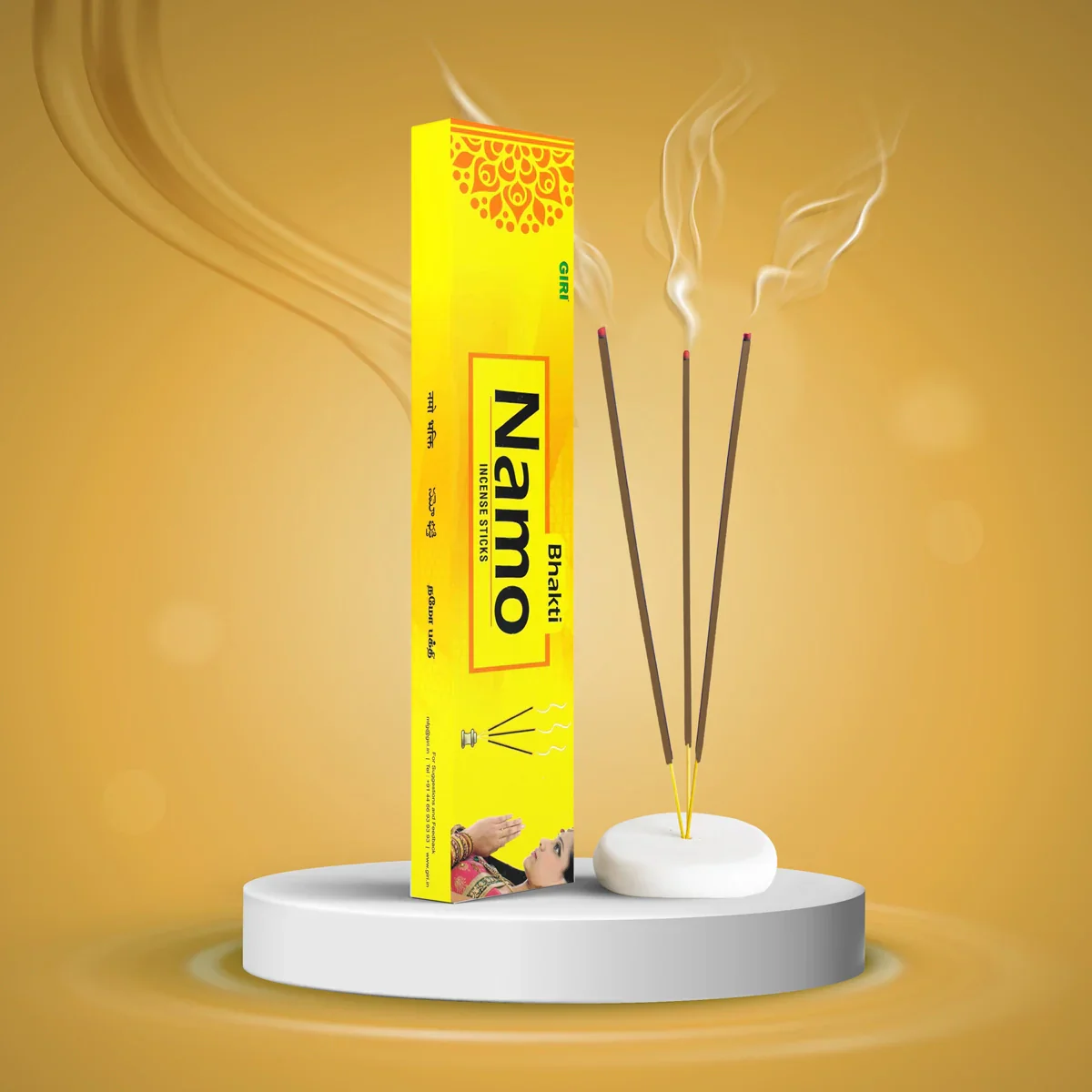 Giri Namo Bhakti Incense Sticks - 50 Sticks | Fresh Fragrance Agarbathi/ Agarbatti for Pooja - Image 5