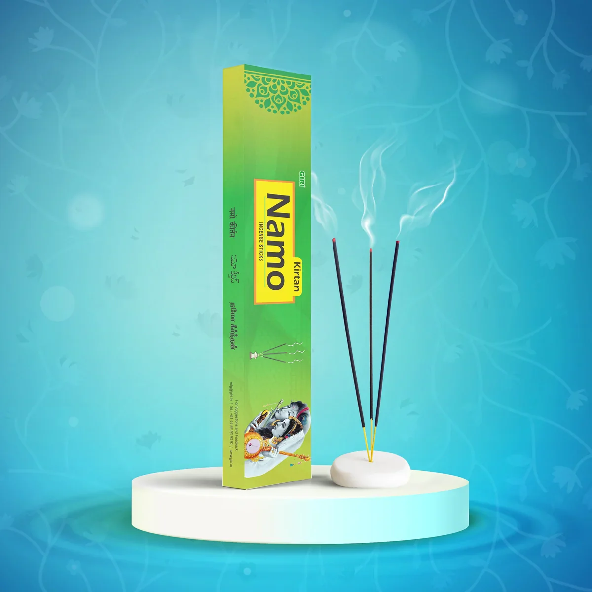 Giri Namo Kirtan Incense Sticks - 60 Sticks | Fresh Fragrance Agarbathi/ Agarbatti for Pooja - Image 5