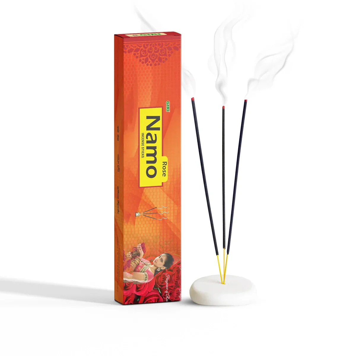 Giri Namo Rose Incense Sticks - 50 Sticks | Agarbathi/ Agarbatti for Pooja - Image 2