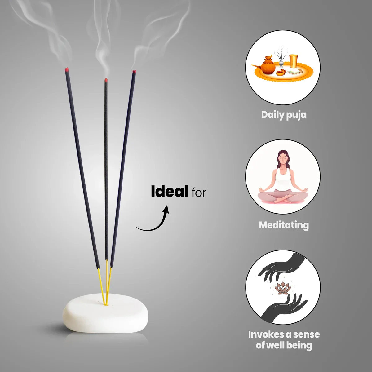 Giri Namo Shanthi Incense Sticks - 50 Sticks | Fresh Fragrance Agarbathi/ Agarbatti for Pooja