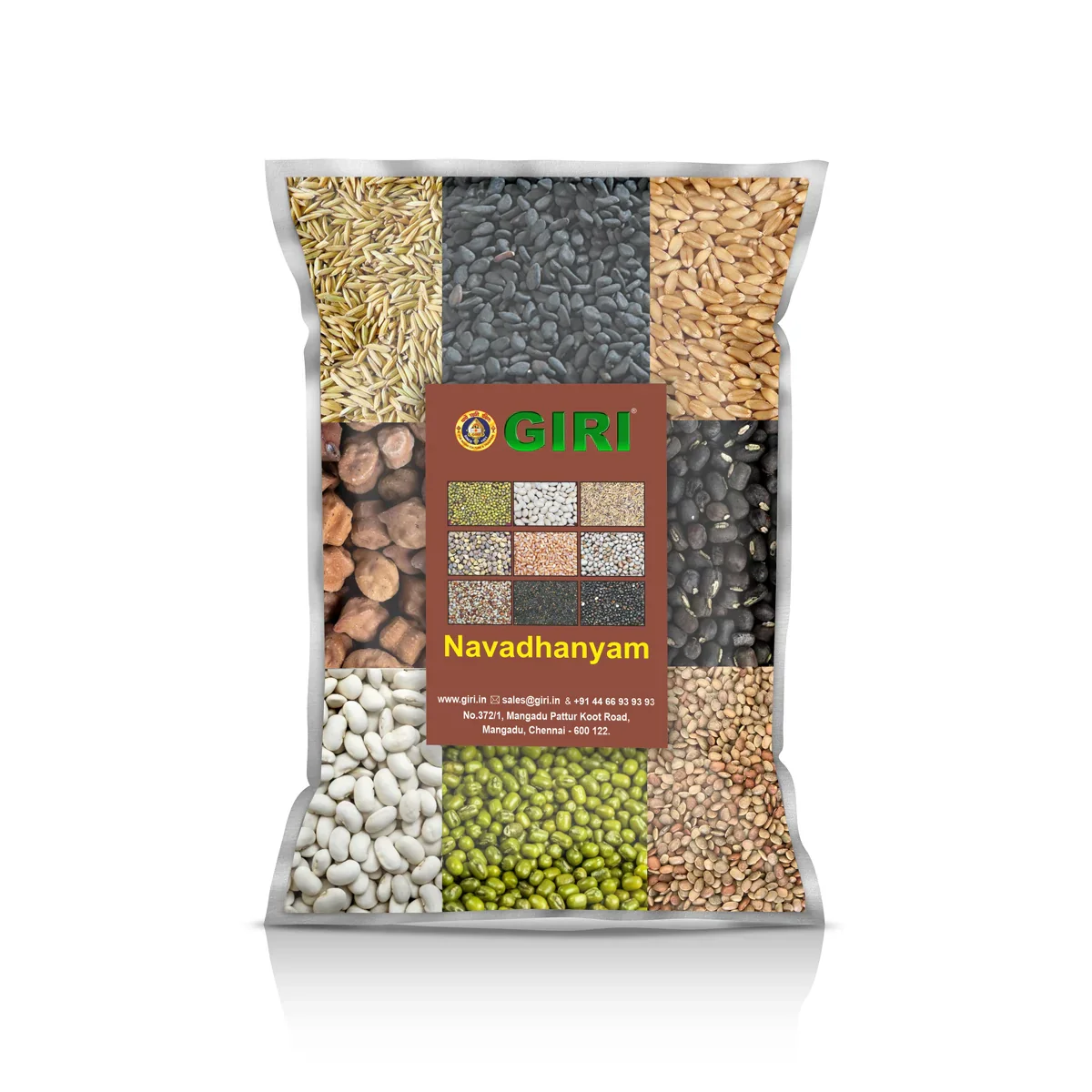 Giri Navadhanyam Set - 900 Gms | Navadhanya/ Nine Grains for Pooja - Image 2