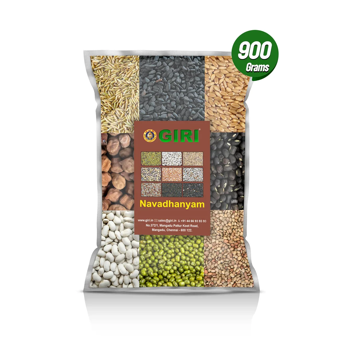 Giri Navadhanyam Set - 900 Gms | Navadhanya/ Nine Grains for Pooja - Image 4