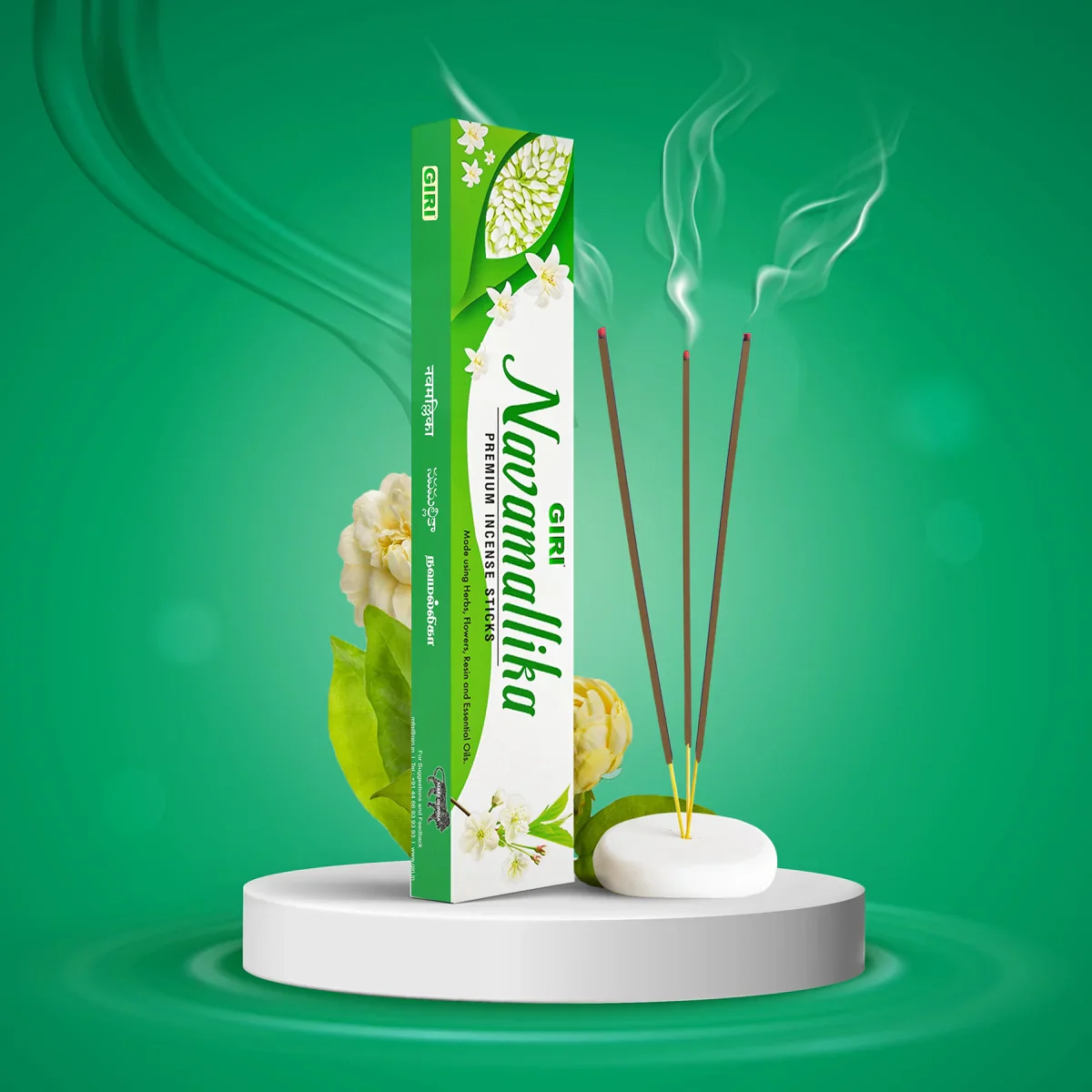 Giri Navamallika Premium Incense Sticks - 50 Gms | Agarbatti/ Fresh Fragrance Agarbathi for Pooja - Image 5