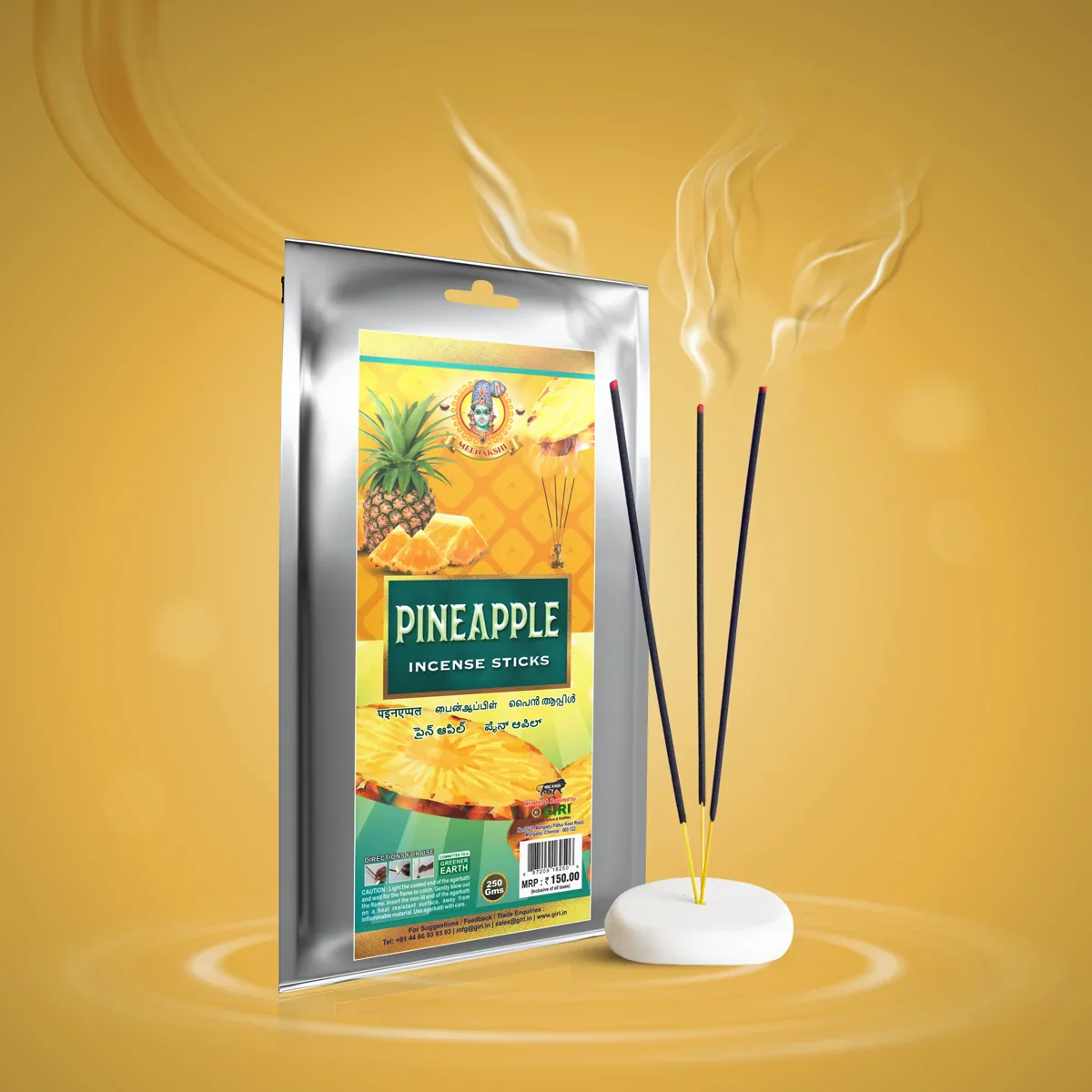 Giri Pineapple Incense Sticks - 250 Gms | Agarbathi/ Agarbatti for Pooja - Image 3