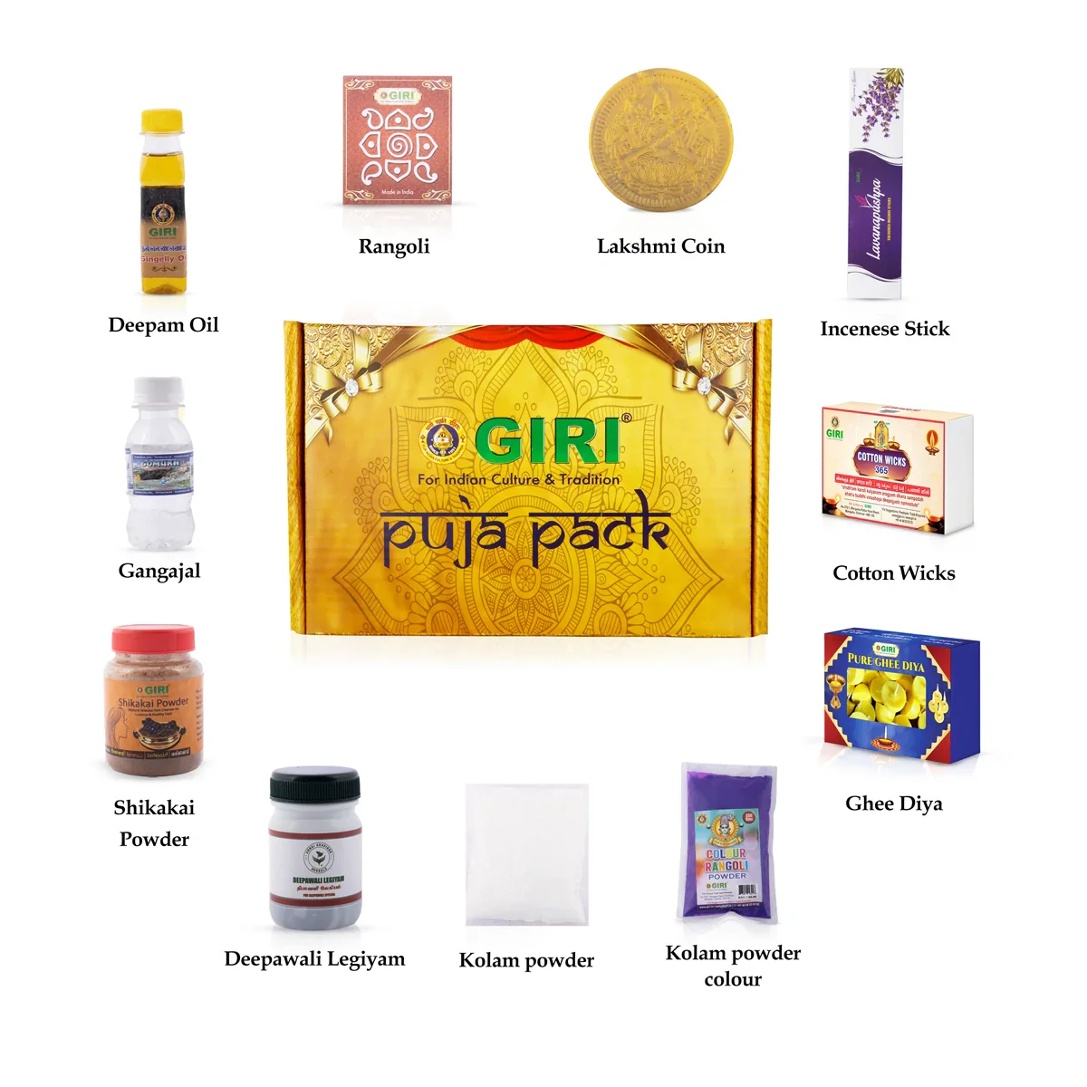 Giri Puja Pack | Pooja Samagri Kit/ Pooja Set - Image 2