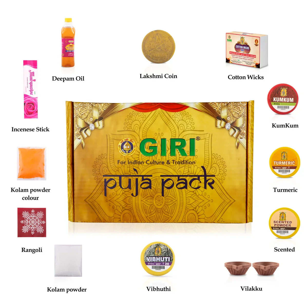 Giri Puja Pack Set | Pooja Samagri Kit for Rituals - Image 2