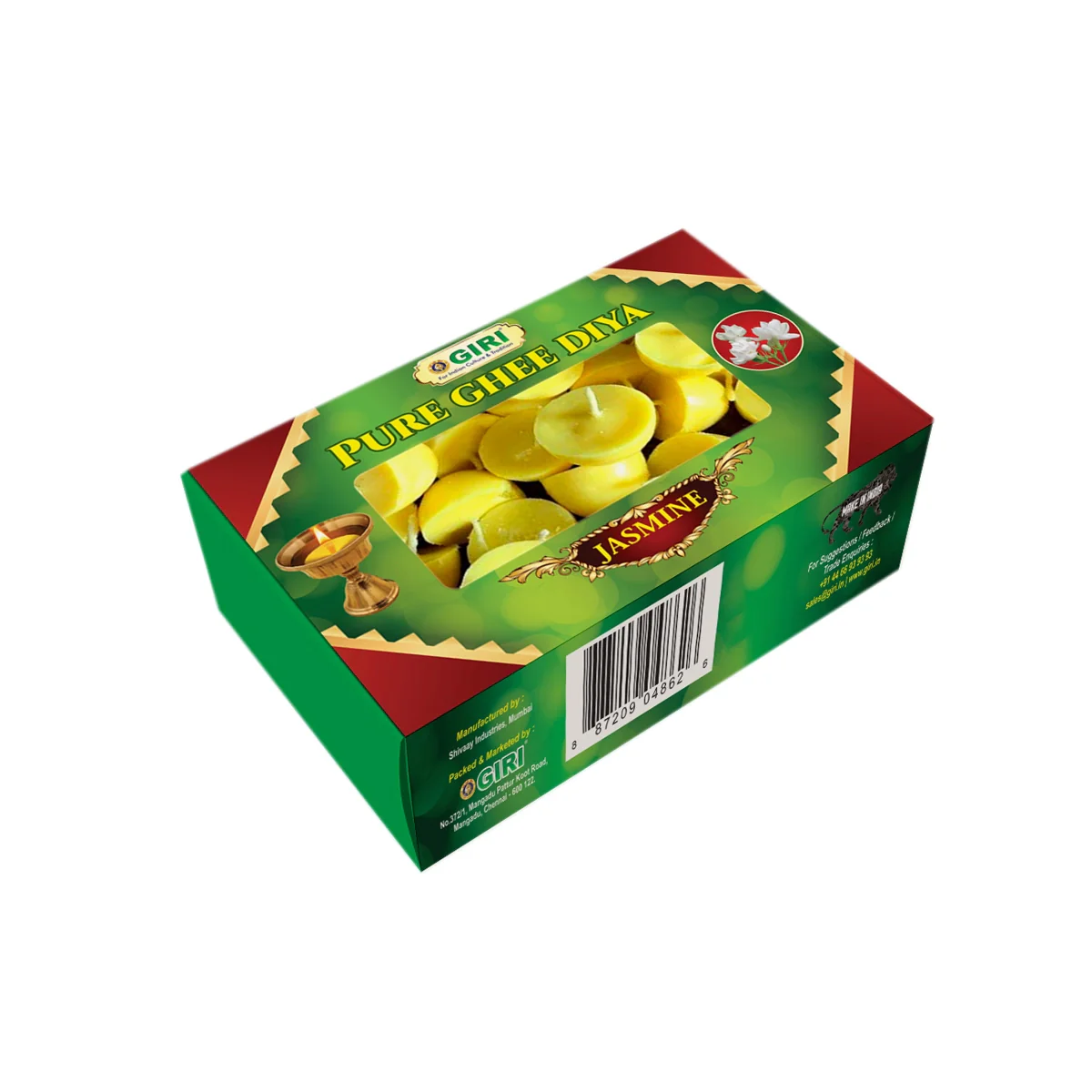 Giri Pure Jasmine Ghee Diya | Ghee Wicks/ Diya Batti/ Jyot Batti/ Ghee Cotton Wicks for Pooja - Image 4