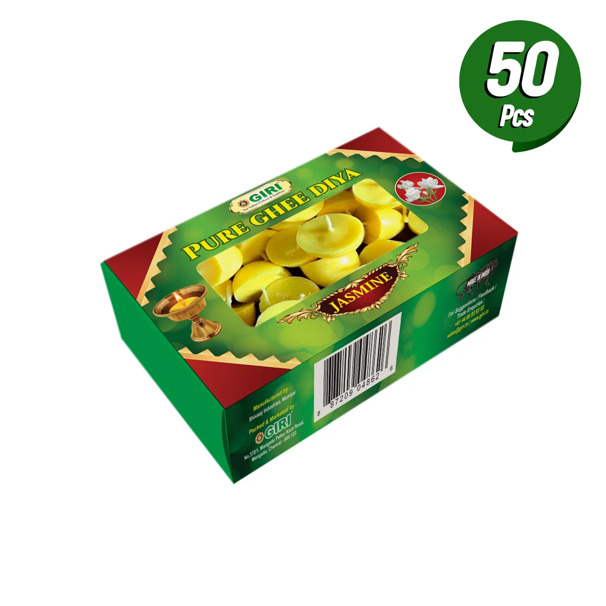 Giri Pure Jasmine Ghee Diya | Ghee Wicks/ Diya Batti/ Jyot Batti/ Ghee Cotton Wicks for Pooja - Image 6