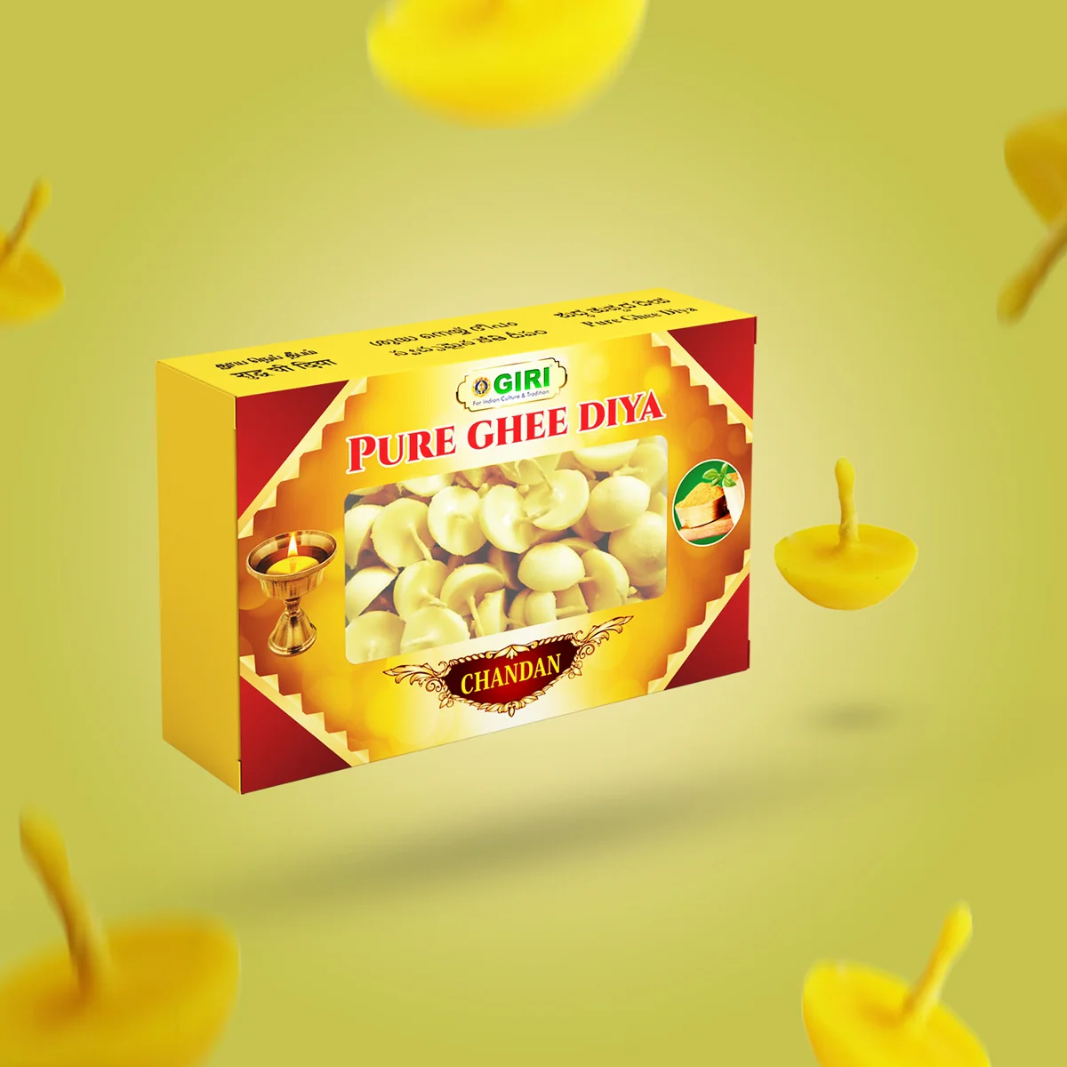 Giri Pure Sandal Ghee Diya | Ghee Wicks/ Diya Batti/ Jyot Batti/ Ghee Cotton Wicks for Pooja - Image 6