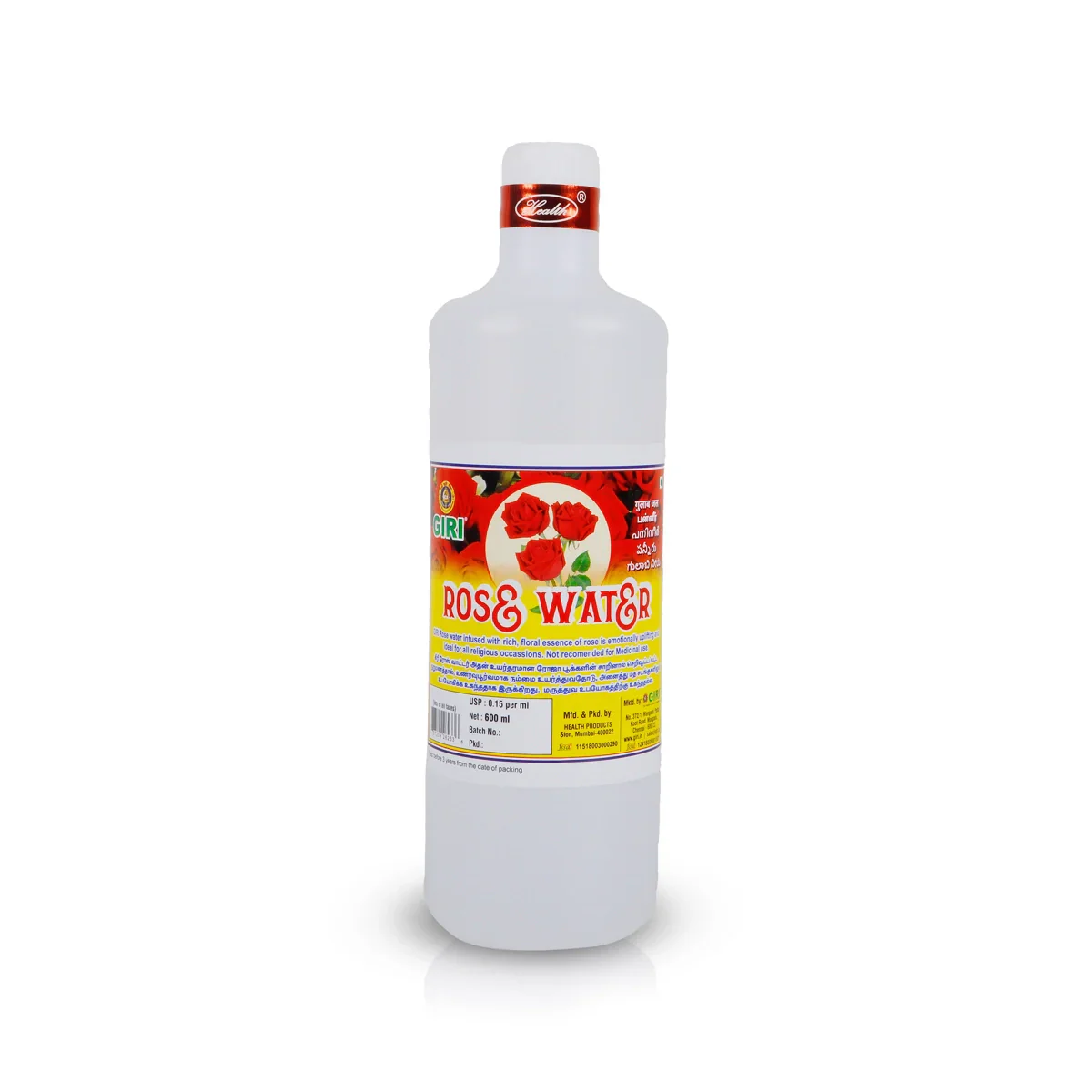 Giri Rose Water - 600 Ml | Gulab Rose Water/ Paneer for Pooja - Image 2