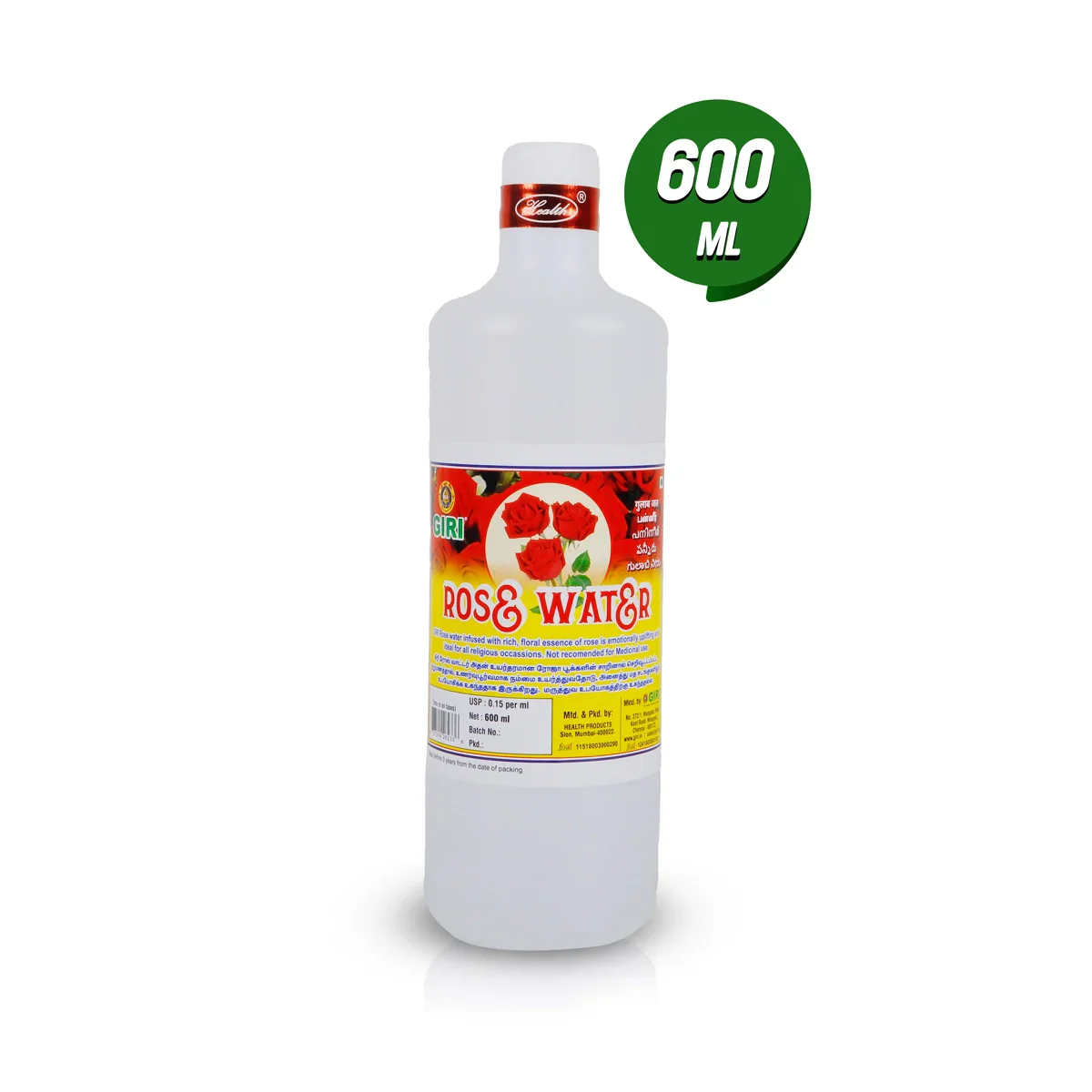 Giri Rose Water - 600 Ml | Gulab Rose Water/ Paneer for Pooja - Image 4
