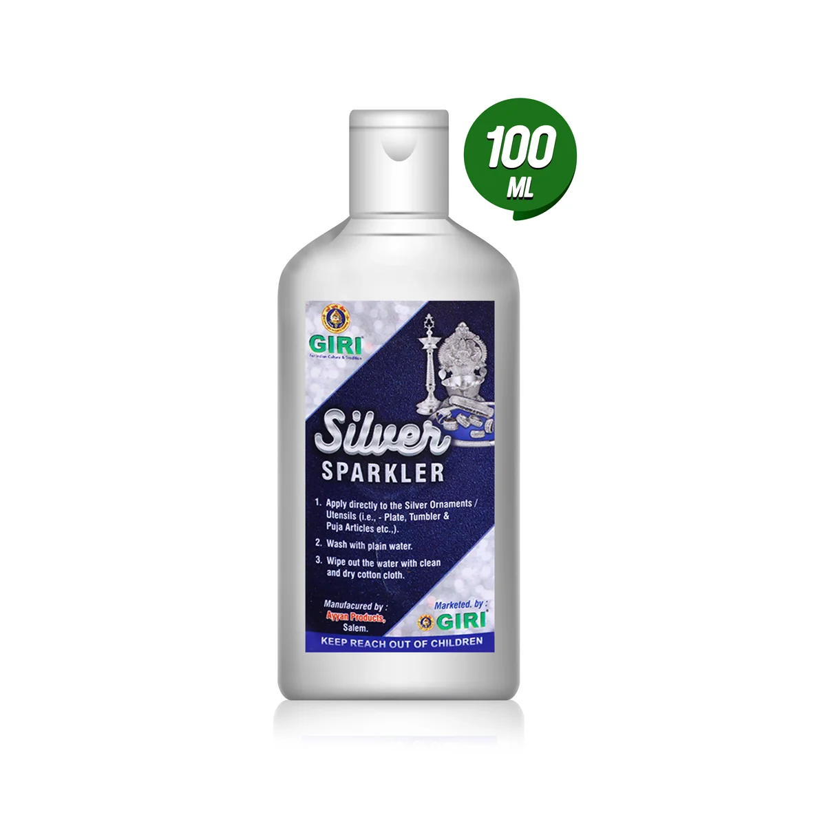 Giri Silver Sparkler - 100 Ml | Silver Tarnish Remover/ Silver Polish Cleaner/ Silver Cleaner - Image 3