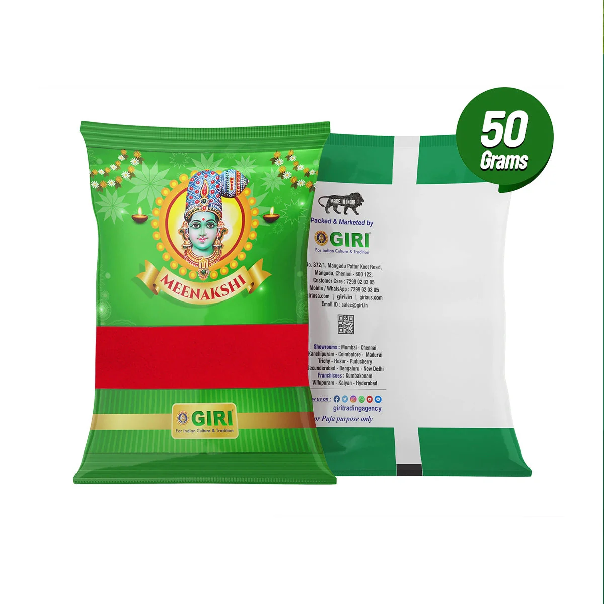 Giri Thazhampoo Kumkum - 50 Gms | Sindoor/ Red Colour Thalampoo Kumkuma for Pooja - Image 4