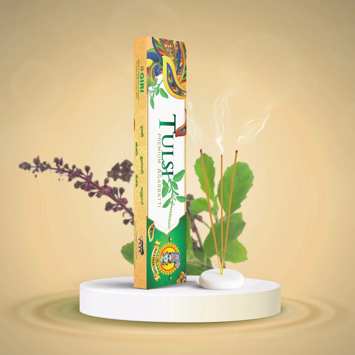Giri Tulsi Premium Agarbatti - 50 Sticks | Incense Sticks/ Agarbathi/ Scent Sticks For Pooja - Image 6