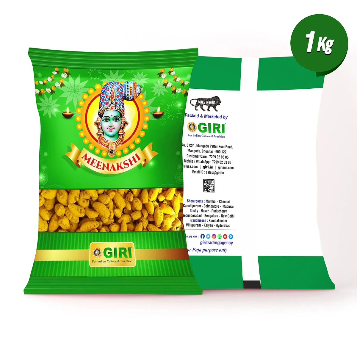 Giri Turmeric Finger | Haldi/ Yellow Colour/ Manjal for Pooja - Image 3