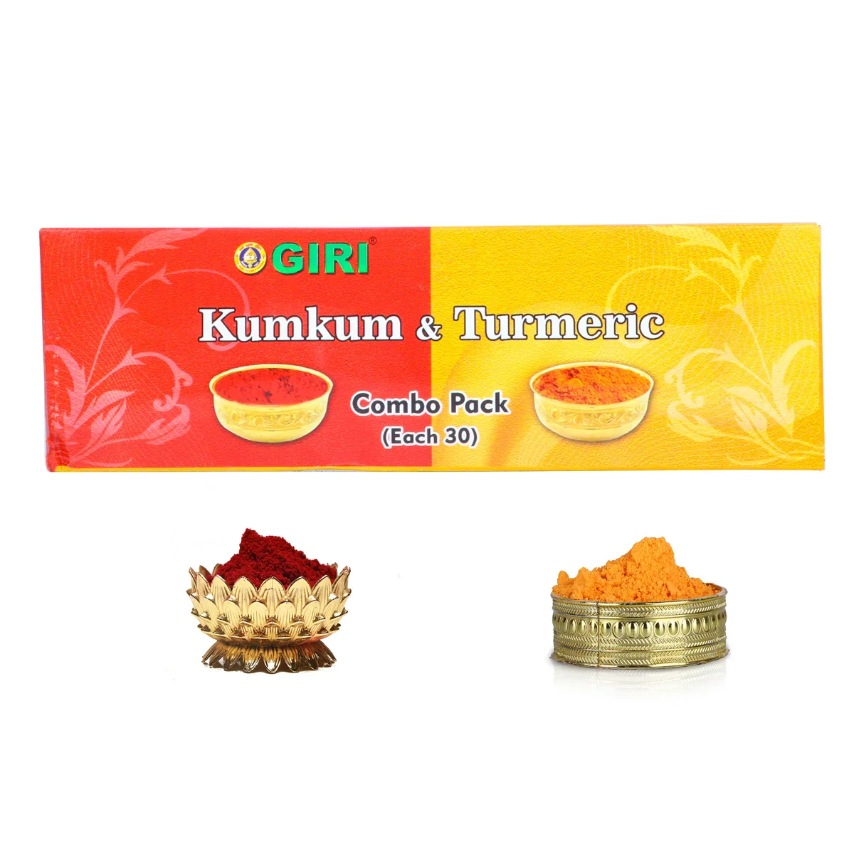 Giri Turmeric Kumkum Set - 30 Pcs | Thamboola Gift/ Haldi/ Kungumam/ Yellow, Red Colour - Image 4