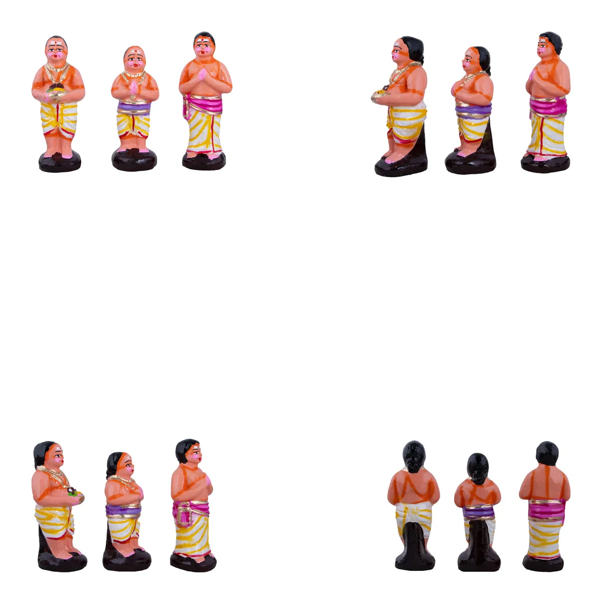Girivalam Clay Golu Bommai Set - 9 x 11 Inches | Giri Golu Doll/ Navaratri Golu Bomma/Gombe/Bommai - Image 3