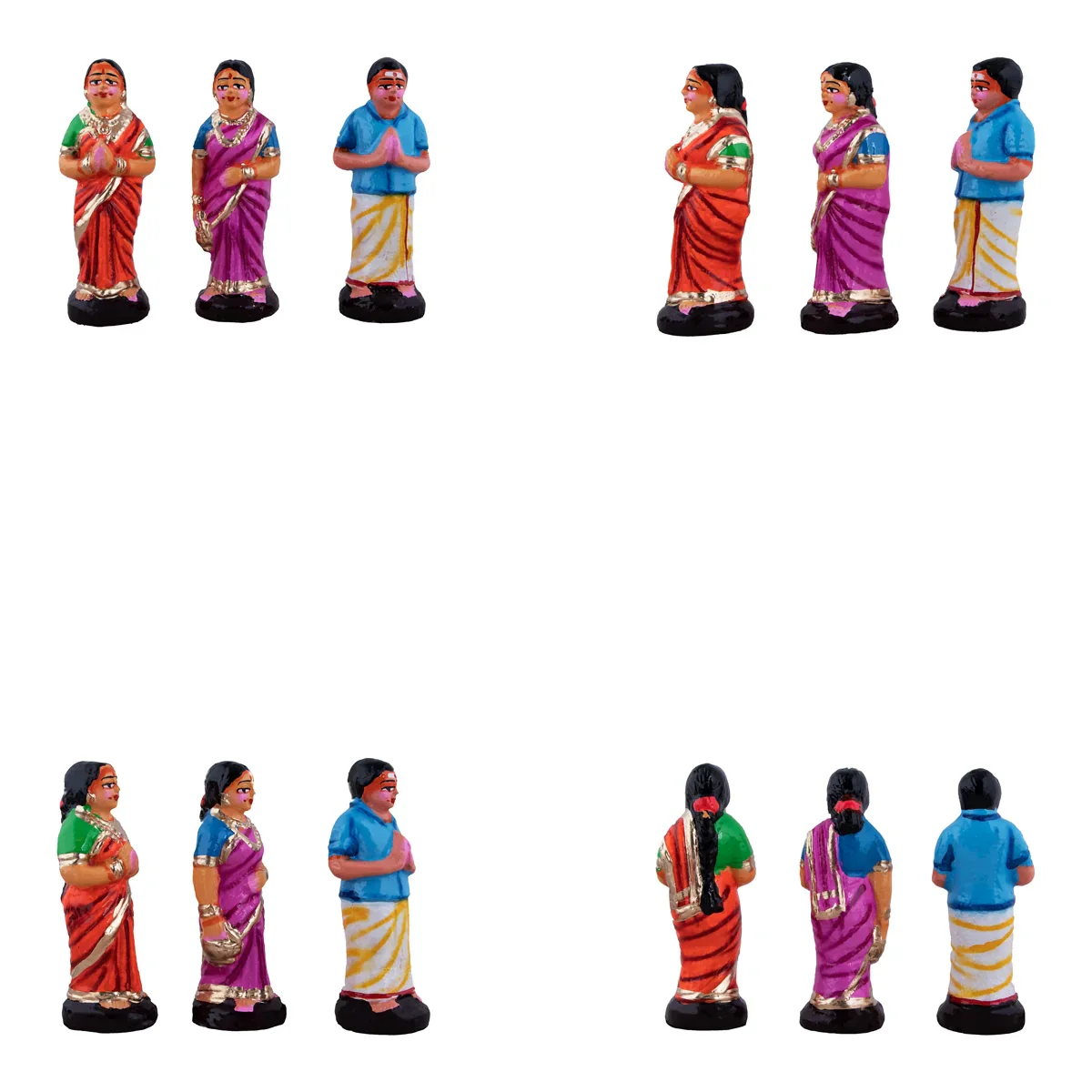 Girivalam Clay Golu Bommai Set - 9 x 11 Inches | Giri Golu Doll/ Navaratri Golu Bomma/Gombe/Bommai - Image 4