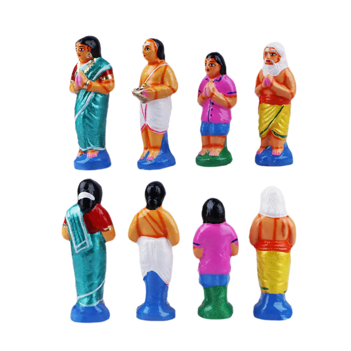 Girivalam Paper Mache Golu Bommai Set - 9 x 16 Inches | Giri Golu Doll/ Navaratri Golu Bomma/Gombe/Bommai - Image 4