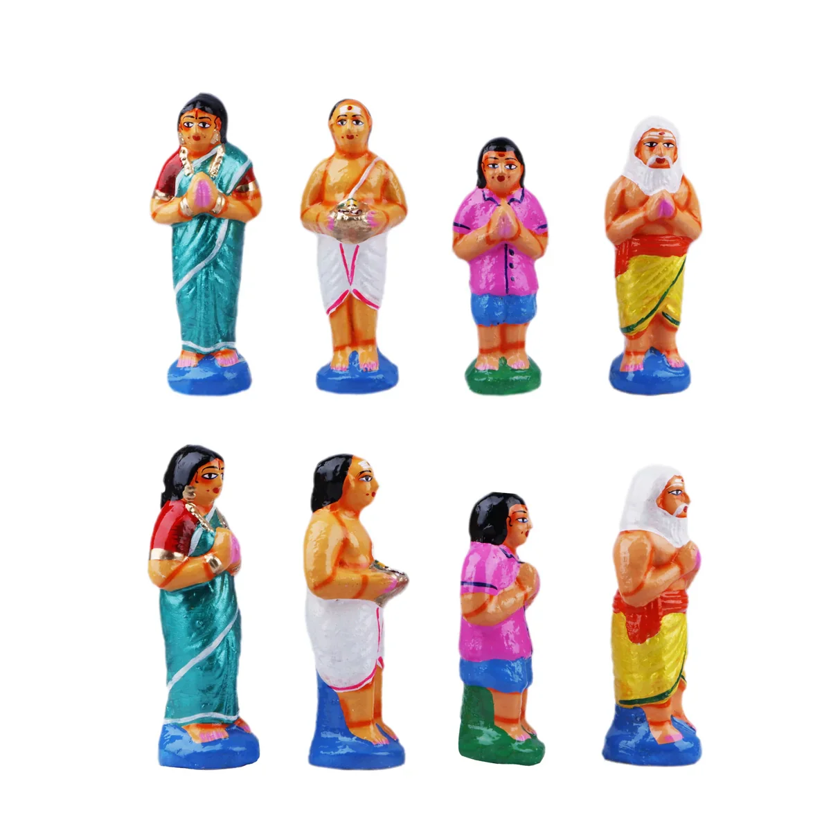 Girivalam Paper Mache Golu Bommai Set - 9 x 16 Inches | Giri Golu Doll/ Navaratri Golu Bomma/Gombe/Bommai - Image 5