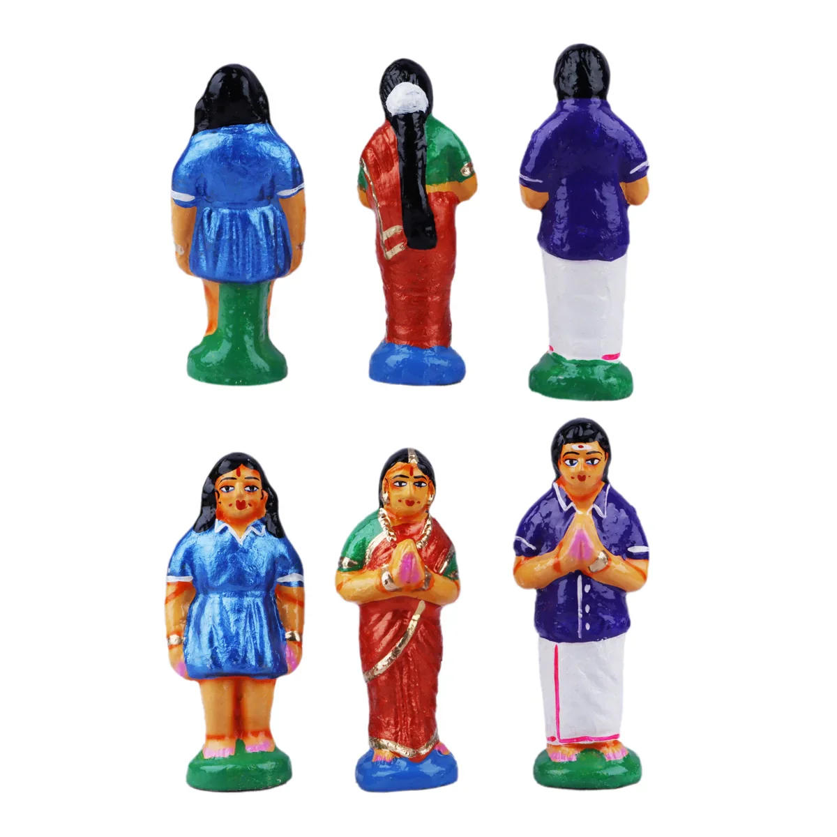 Girivalam Paper Mache Golu Bommai Set - 9 x 16 Inches | Giri Golu Doll/ Navaratri Golu Bomma/Gombe/Bommai - Image 6