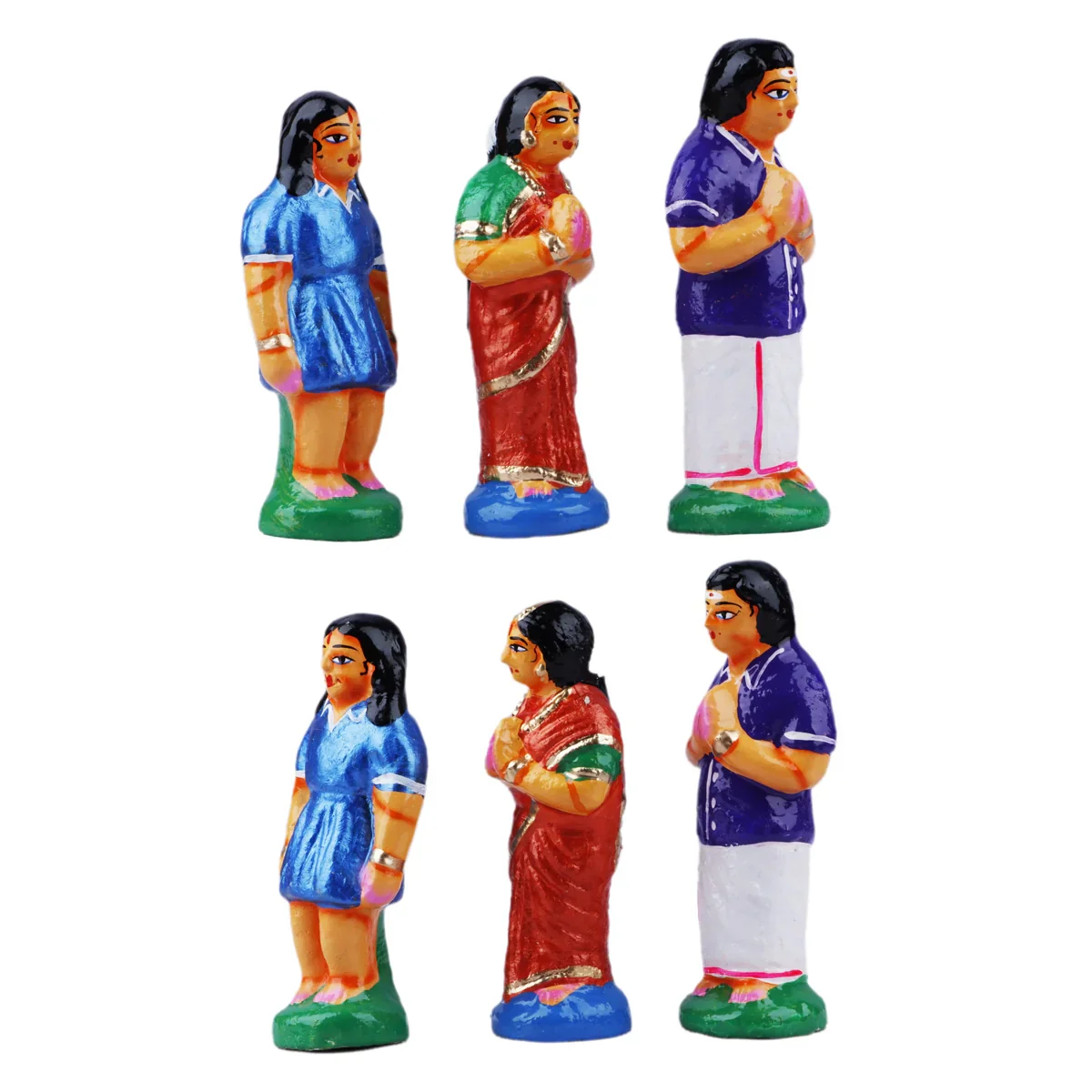 Girivalam Paper Mache Golu Bommai Set - 9 x 16 Inches | Giri Golu Doll/ Navaratri Golu Bomma/Gombe/Bommai - Image 7