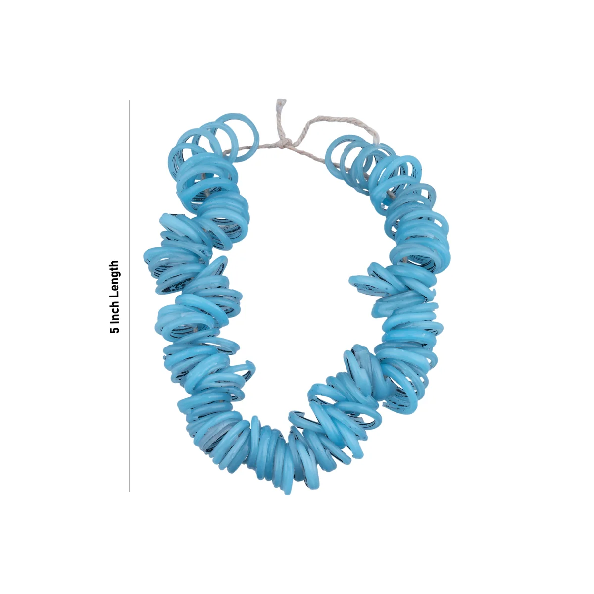 Glass Bangle Garland - 5 Inches | Blue Colour Valayal Malai/ Chittigajulu/ Small Size Bangle Hara for Deity - Image 2