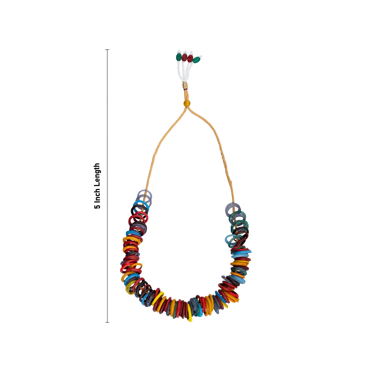 Glass Bangle Garland - 5 Inches | Multi Coloured Valayal Malai/ Chittigajulu/ Small Size Bangle Hara for Deity - Image 2