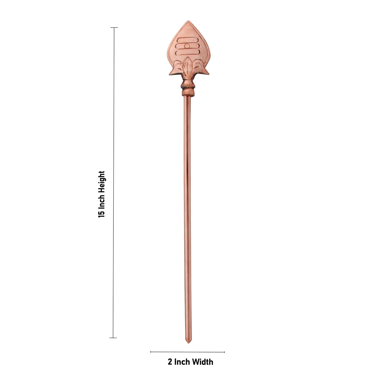 God Murugan Vel - 15 x 2 Inches | Muruga Vel/ Copper Vel/ Astras for Pooja - Image 5