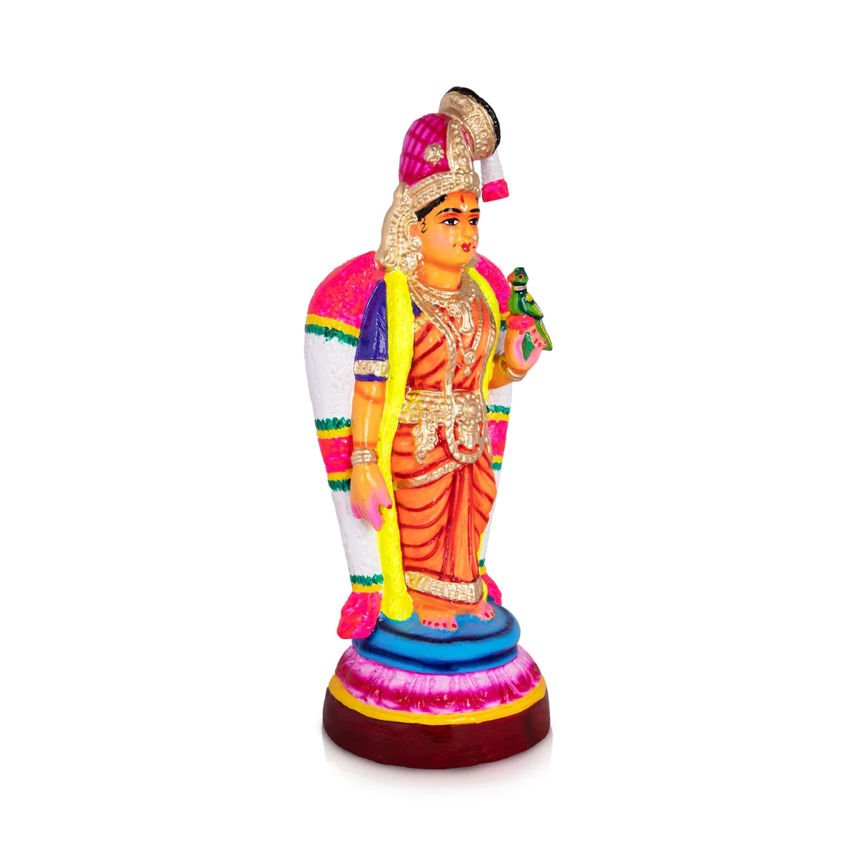 Goda Devi Andal Paper Mache Golu Bommai - 16 X 6.5 Inches | Navaratri Gombe/ Giri Golu Doll/ Navratri Decor - Image 2